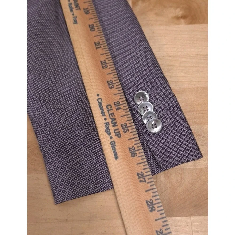 Hugo Boss Jarret1 Blazer Jacket Size 42L Purple Lavender Birdseye Tesse Wool